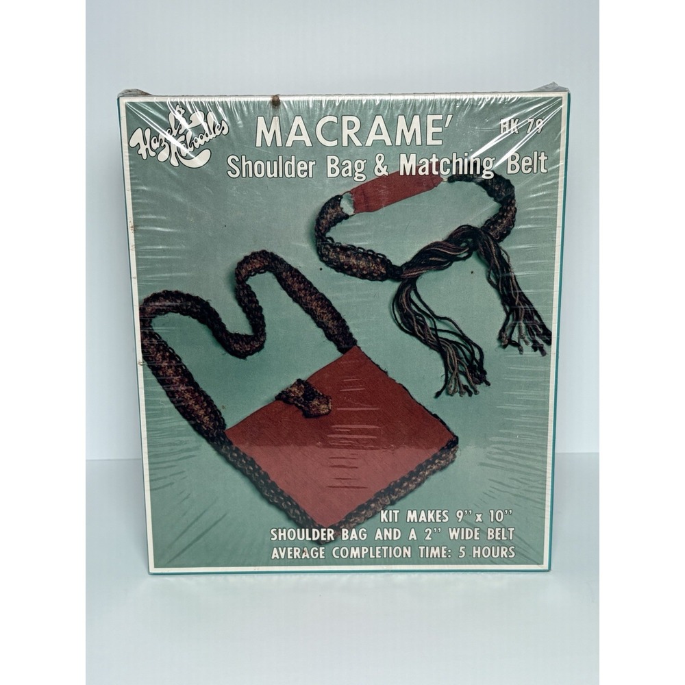 HAZELS KABOODLES MACRAME SHOULDER BAG AND MATCHING BELT- NEW!! VINTAGE